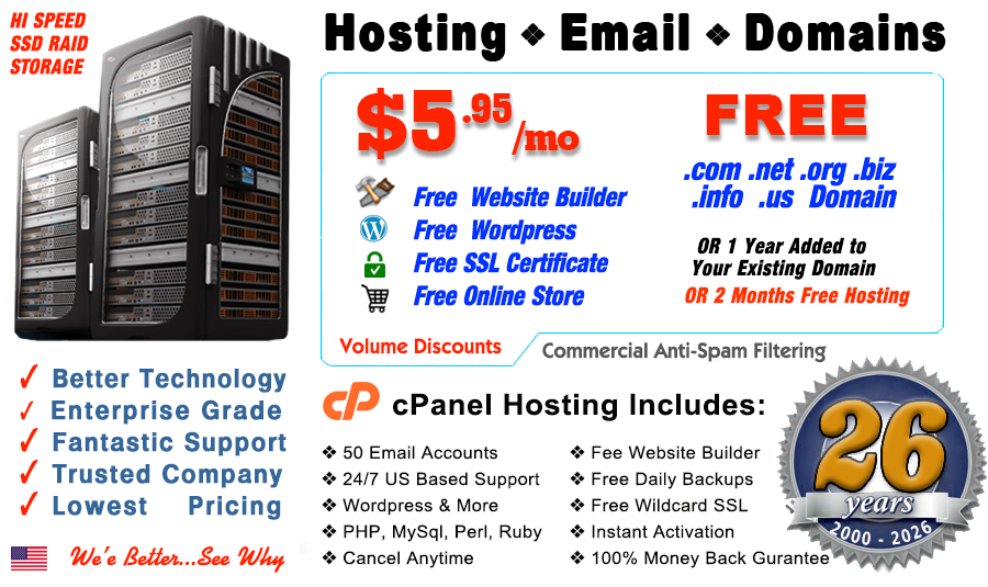 best web hosting lowest cost hosting  free domain website builder